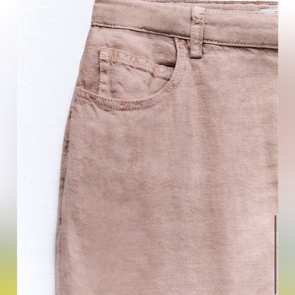 New Zara pink linen maxi skirt - Picture 6 of 7